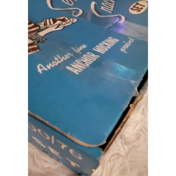 Vintage 8 Piece Anchor Hocking Serwa-Snack Set With Serving Trays & Cups - Picture 5 of 10